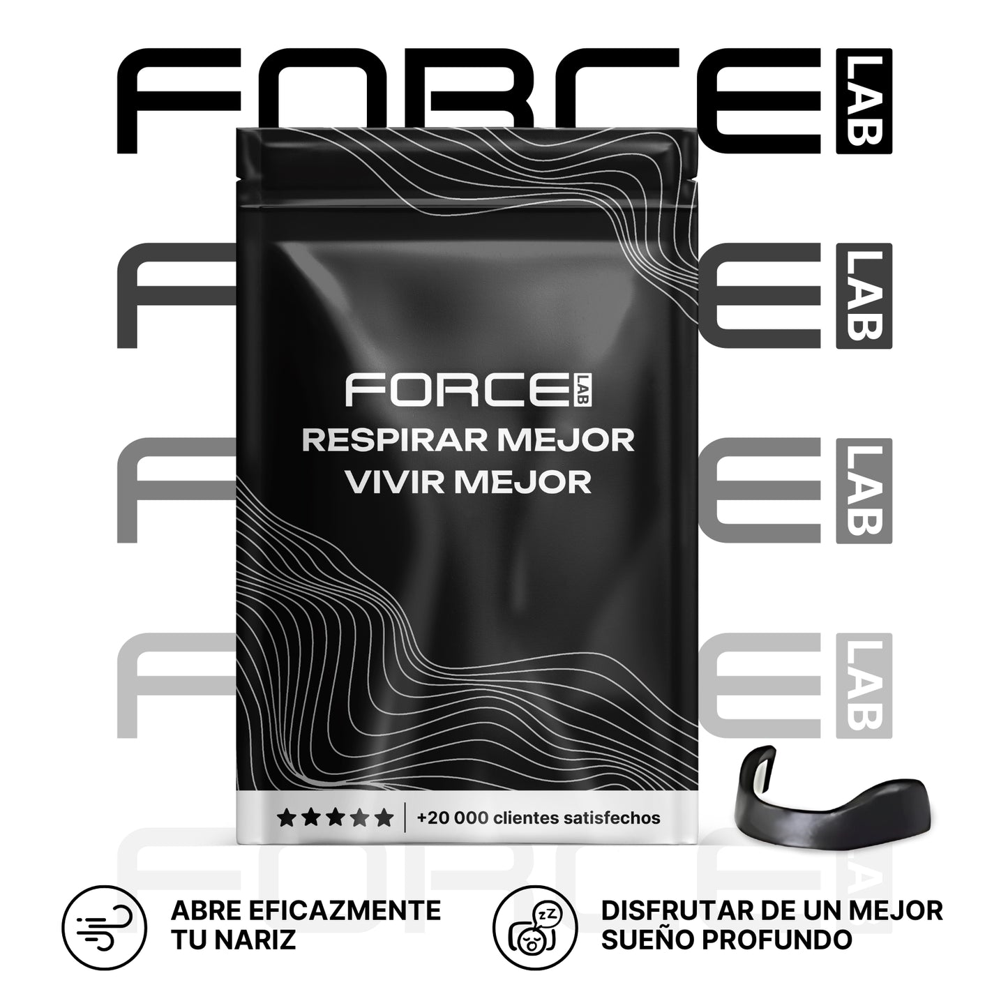 ForceLab™ V2 Tiras nasales magnéticas (15 días)